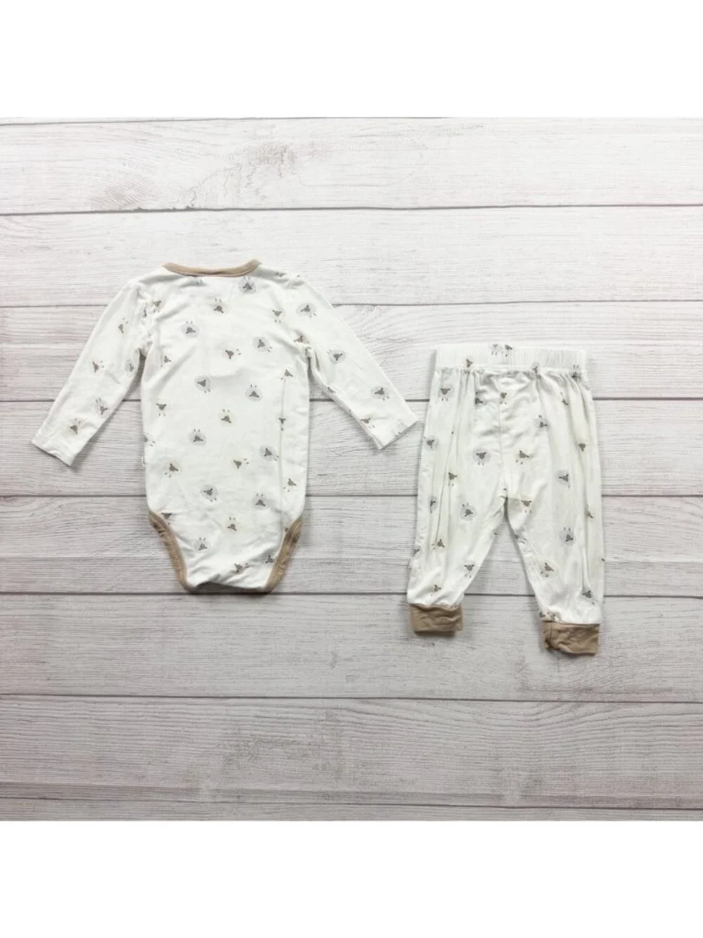 Milkberry Baby 2-Piece Outfit Long Sleeve Bodysuit Pants Sheep Print 3-6 Months